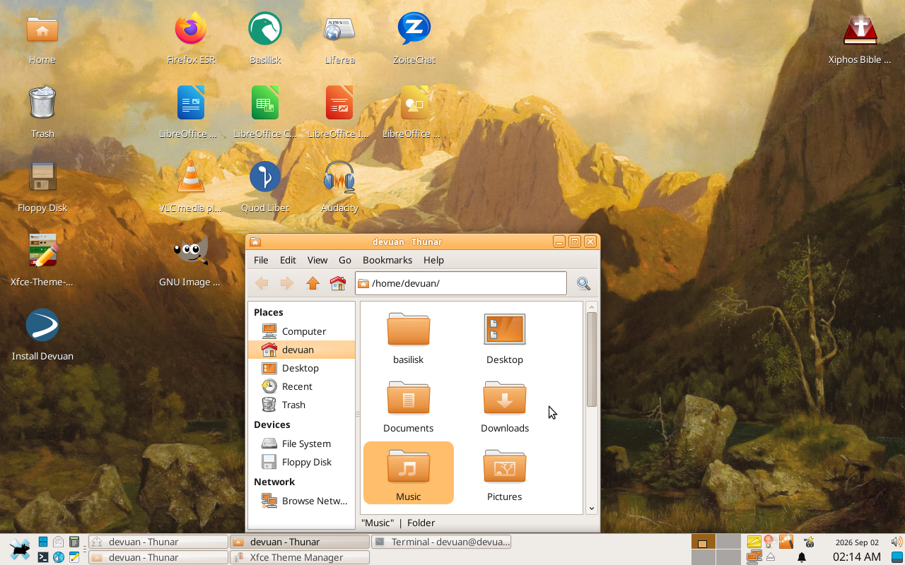 Scrollbar Linux with orange on orange