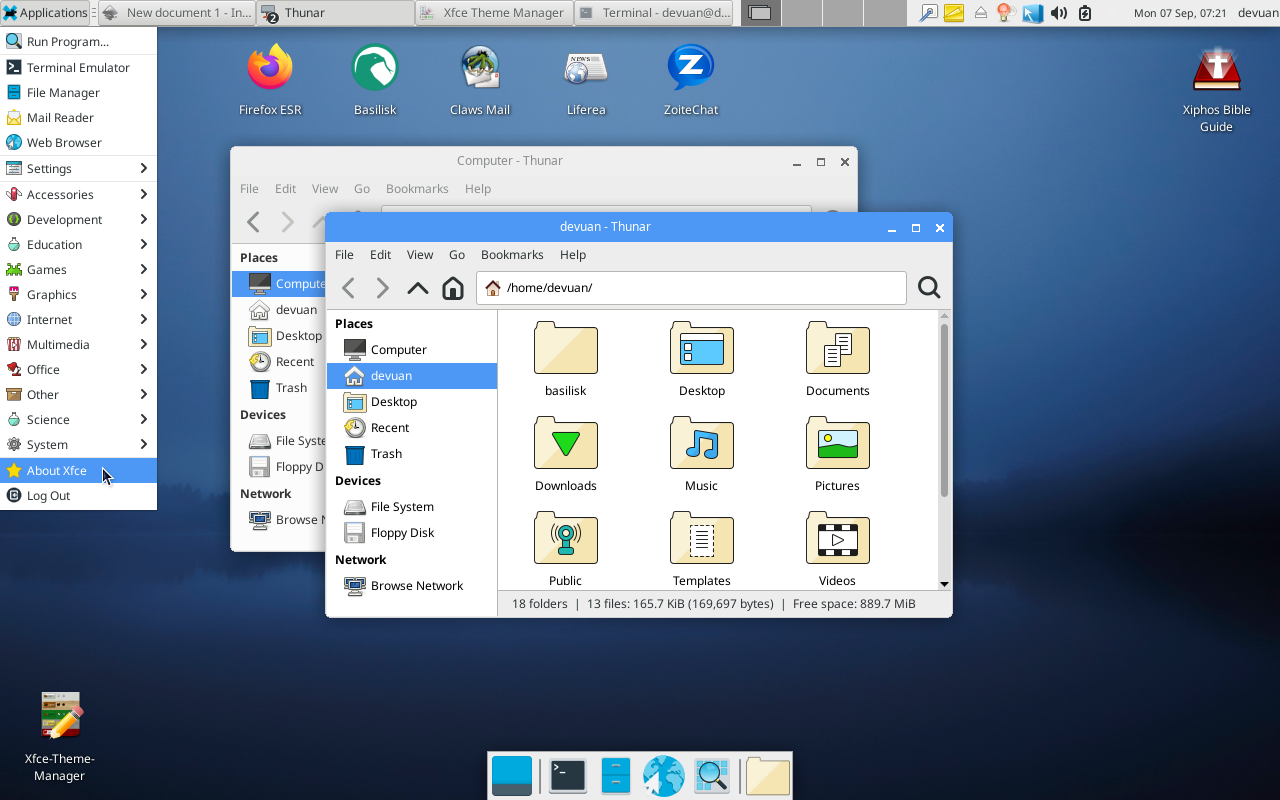 Scrollbar Linux with PiX icons and windows